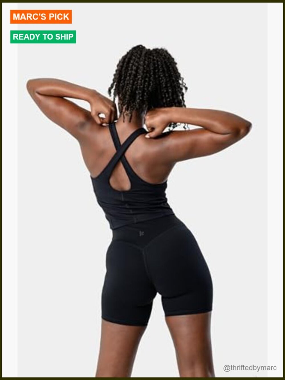 High Waisted 6" Inseam Biker Shorts No Front Seam Squat Proof Thigh Friendly - Picture 2 of 6
